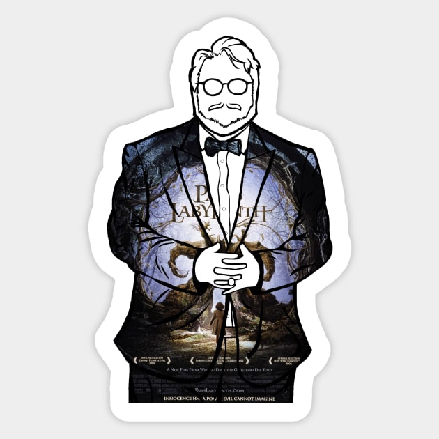 Guillermo Del Toro portrait ( Pan's Labyrinth) Sticker by Youre-So-Punny